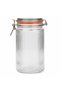 Ribbed Glass Clip Jar – 1580 ml | Airtight Storage Canister with Stainless Steel Latch