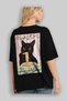 For the Love of Cats 28 Cats Printed Black Oversize T-Shirt 100% Cotton Unisex Cat Lover Premium Design - 4