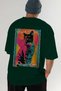 For the Sake of Cats 72 Cats Printed Green Oversize T-Shirt 100% Cotton Unisex Cat Lover Premium Design - 6