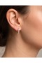 Celoris Pastel Baguette Stone Minimal Hoop Steel Xuping Earrings - 2