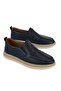 , Men's Genuine Leather Casual Shoes 161423Z352 Navy Blue - 2