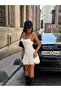 Women's Mini Lace Ruffle Dress - 4