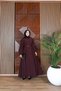 Belted Balloon Sleeve Shirt Collar Dress - 2