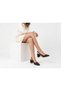 Women's Gold Chain Open-Back Thick Heeled Evening Dress Shoes - 2