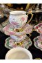 6-Piece Daisy Pattern Golded Colorful Coffee Cup Set 90 ml - 2