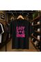 Lady of Iron Printed 100% Cotton Oversize Loose Regular Fit Crew Neck T-Shirt