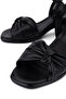 Women's Genuine Leather Black Heeled Sandals - 3