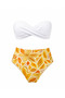 241231 Women's Padded Strapless High Waist Bikini Suit