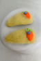Cute Carrot Detail Yellow Plush Double Children's Buckle (7cm)