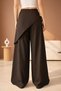 X Nurbeli Women's Wide Leg Asymmetrical Design Palazzo Trousers - 3