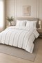Luna Double Duvet Cover Set |   240X220 cm |   2 Pieces 50X70 cm with Pillowcases |   Premium Striped Design - 2