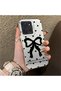 Mi 14t 5g Compatible Silicone Edge Hard Back Case Couple Phone Case with Bow Pattern - 3