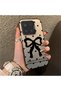 Mi 15 5g Compatible Silicone Edge Hard Back Case Couple Phone Case with Bow Pattern - 3