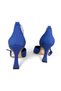 Women's Pointed Toe Ankle Strap Thin Heeled Evening Dress Shoes Blue - 5