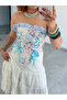 Premium Trend Patterned Ethnic Corset Blouse - 2