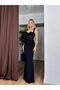Heart-Cut Neckline and Draped Design Dress