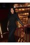 Women's Shoulder and Waist Stone Detailed Lace Padded Long Evening Dress - 3