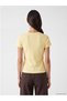 New Season Yellow 100% Cotton Women's T-Shirt - 7