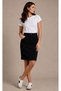 Ksha Black Skirt Midi Length Striped Short Regular Women's Jeans Skirt Denim Daily Summer Skirt Office/Casual