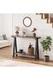 - 2-Tier Console Table with Storage, 43.3-Inch Entryway Table with Metal Frame and MDF, Narrow Sofa Table Behind the Sofa for Hallway, Bedroom, Living Room - 7