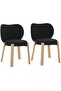 Modern and Elegant Vanity Chair - Heart-Shaped Backrest - Upholstered in Plush Furry Fabric - Perfect for Bedroom, Office or Dressing Room - Soft Furry | Black - 2