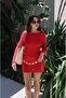 Red Mercerized Beach Dress - 4