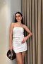 Special Series Lace Detailed Mini Jean Skirt - White - 2