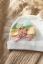 White Color 100% Cotton Bowknot Baby Girl Beanie - Stylish Baby Hat with Pineapple Figure and Colorful Ribbon Detail - 6
