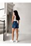Short Denim Shorts with Embroidered Legs and Lacquered Details - 4