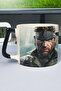 كوب سيراميك فاخر مطبوع عليه Metal Gear Solid (قطعة واحدة) بمقبض أسود خاص V1D