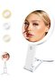 Lighted Makeup Mirror, Double Sided Mirrors, Dimmable Touch Screen, Adjustable Foldable Hand Mirror, Cosmetic Makeup Looking Glass (10X) - 3