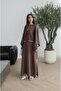 Brown Edge Embroidered Blouse Dress Set - 6