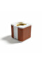 | White & Brown Chalk Incense Burner | Square Mabkhara | 10×10 cm - 3