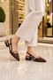 Gold Accessory Detailed Heeled Shoes Brown 34.3670 - 2