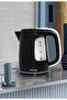 Cordless Steel Kettle | 1.7L Black Electric Kettle with Auto Lid-Opening,(1850-2200W) Dual Water Gauge & Heat Plate Indicator (ME-KT1109PB) - 5