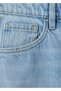 Düz kesim denim şort - 5