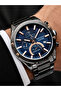 Men's Wristwatch Steel Band Smoked Color Function Calendar Gift Boxed