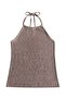 Premium - Tide Collection |   Mink Halter Neck Halter-Neck Wrap Textured Women's Crop Blouse - 2