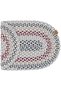 Glenn Oval Bath Mat Burgundy Colored Double-Sided Decorative Machine Washable Toilet Mat - 4