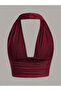 Elastic Halter Neck Low-Cut Crop Blouse Women's Summer Stylish Top - 2