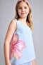 Sleeveless Floral Light Blue Blouse Girl Child H9939A826Hs