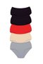 5 Pieces Tutku Women's High Waist Bato Thick Rubber Panties S12