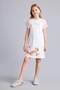 100% Cotton Printed Short Sleeve Ecru Nightgown for Girls I0409A826Hs
