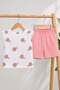 Baby girl daisy print summer 2-piece set with scalloped sleeve shorts, 3-12 months - 3