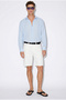 Men's Baby Blue Breathable Half Oversize Muslin Fabric Long Sleeve Collared Shirt 60001001 - 2