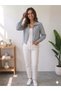 Women's Zippered Casual Jacket with Drawstring Pocket Detail - 2