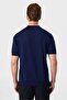 Navy Blue Regular Fit Polo Neck Knitwear T-Shirt - 3