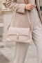 Powder Women's Elegant Textured Surface Chain Strap Shoulder Bag Suitable for Daily and Stylish Use - 8