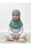 Girl's Two-Piece Hijab - Ready-To-Wear Islamic Scarf - Practical Snap-On Hijab |   Flexible Sandy Fabric Daily & Prayer Headscarf (6-11 Years) - 3