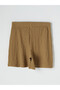 Two Mt Shop Quality Lcw Everyday Yellow High Waist Textured Raschel Fabric Women's Shorts - 5